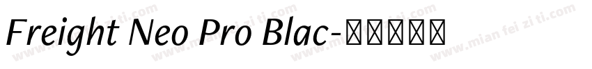 Freight Neo Pro Blac字体转换